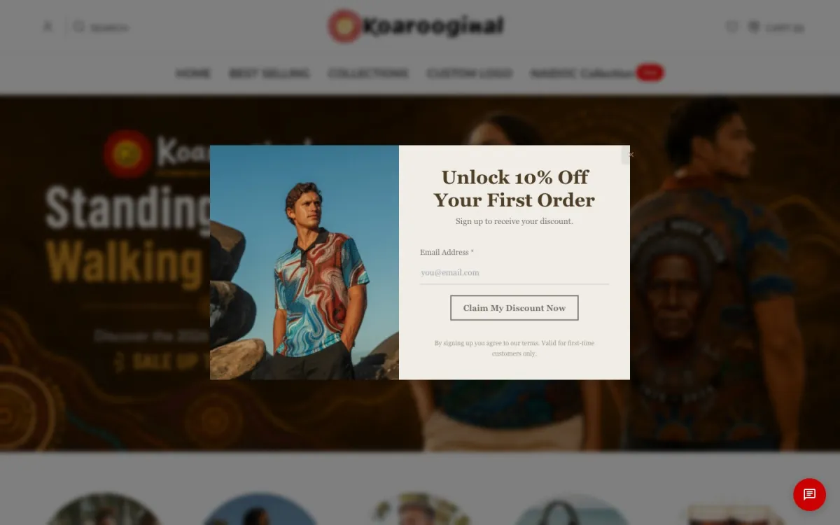 Giao diện website Koarooginal