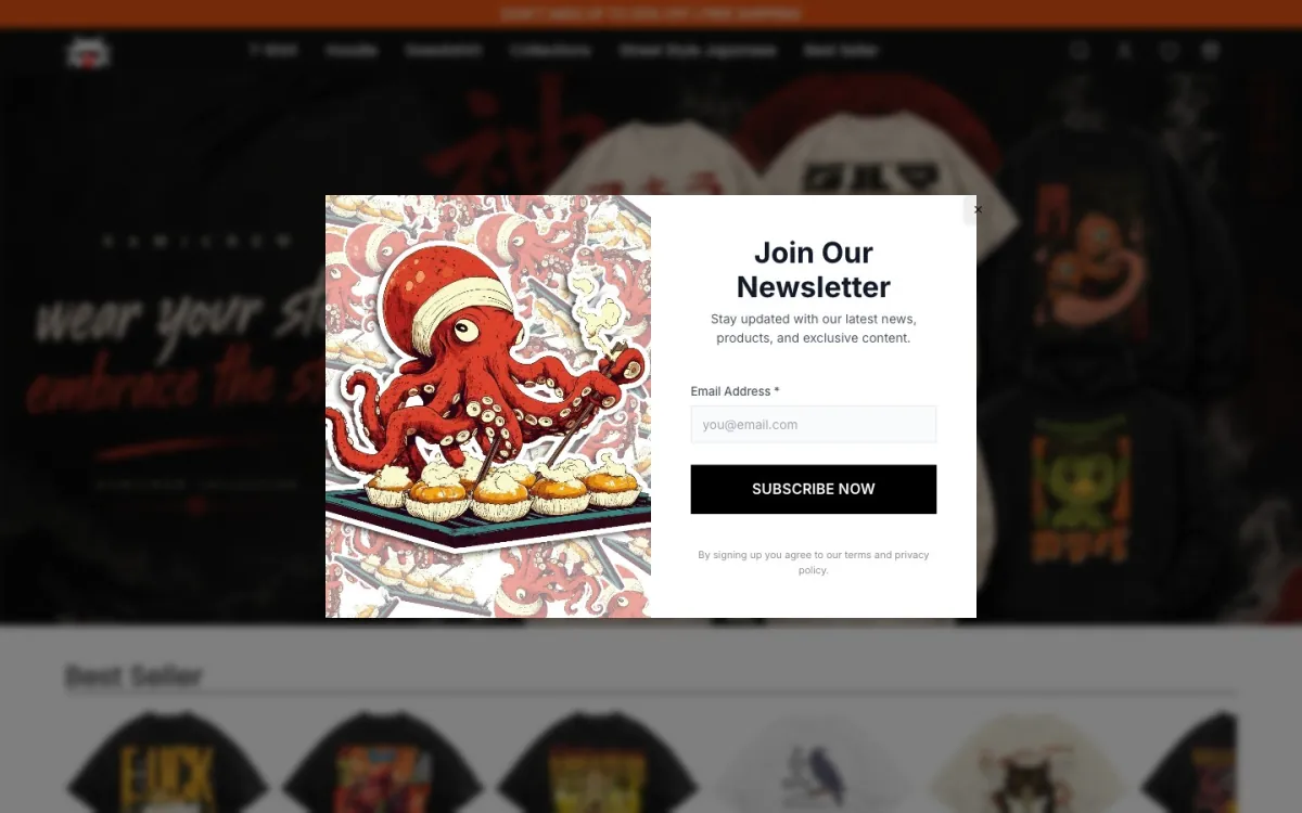 Giao diện website Kamicrew