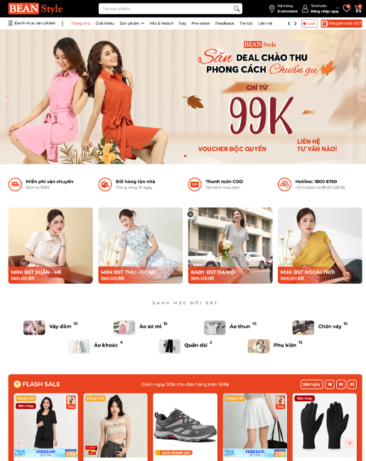 Ảnh minh hoạ giao diện website bán hàng