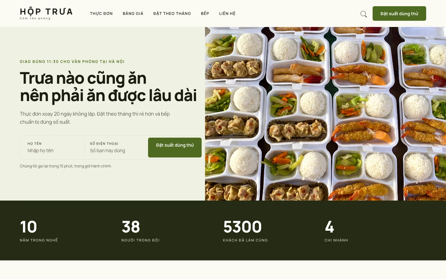 Ảnh xem trước giao diện HỘP TRƯA