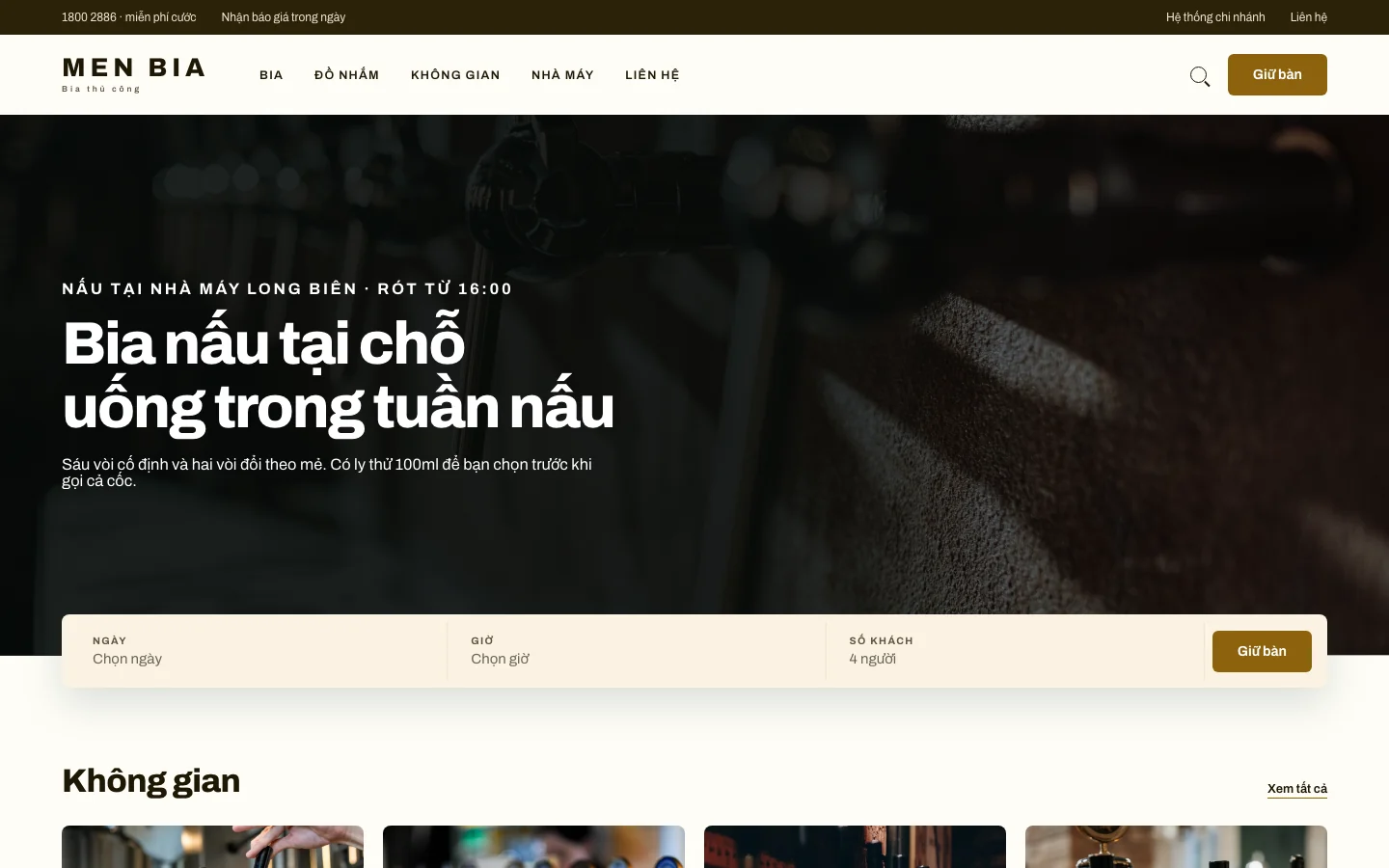 Ảnh xem trước giao diện MEN BIA