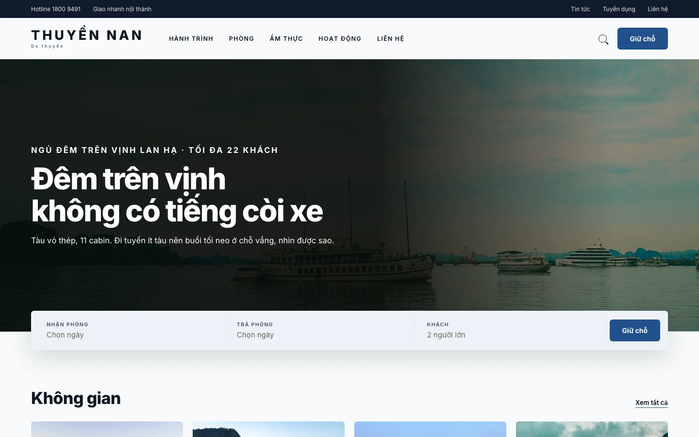 Giao diện THUYỀN NAN trên laptop và điện thoại