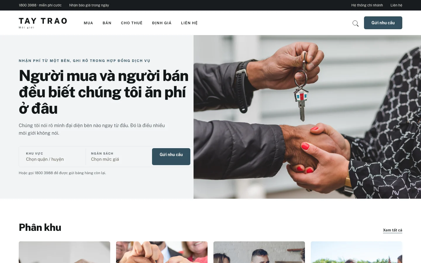 Ảnh xem trước giao diện TAY TRAO