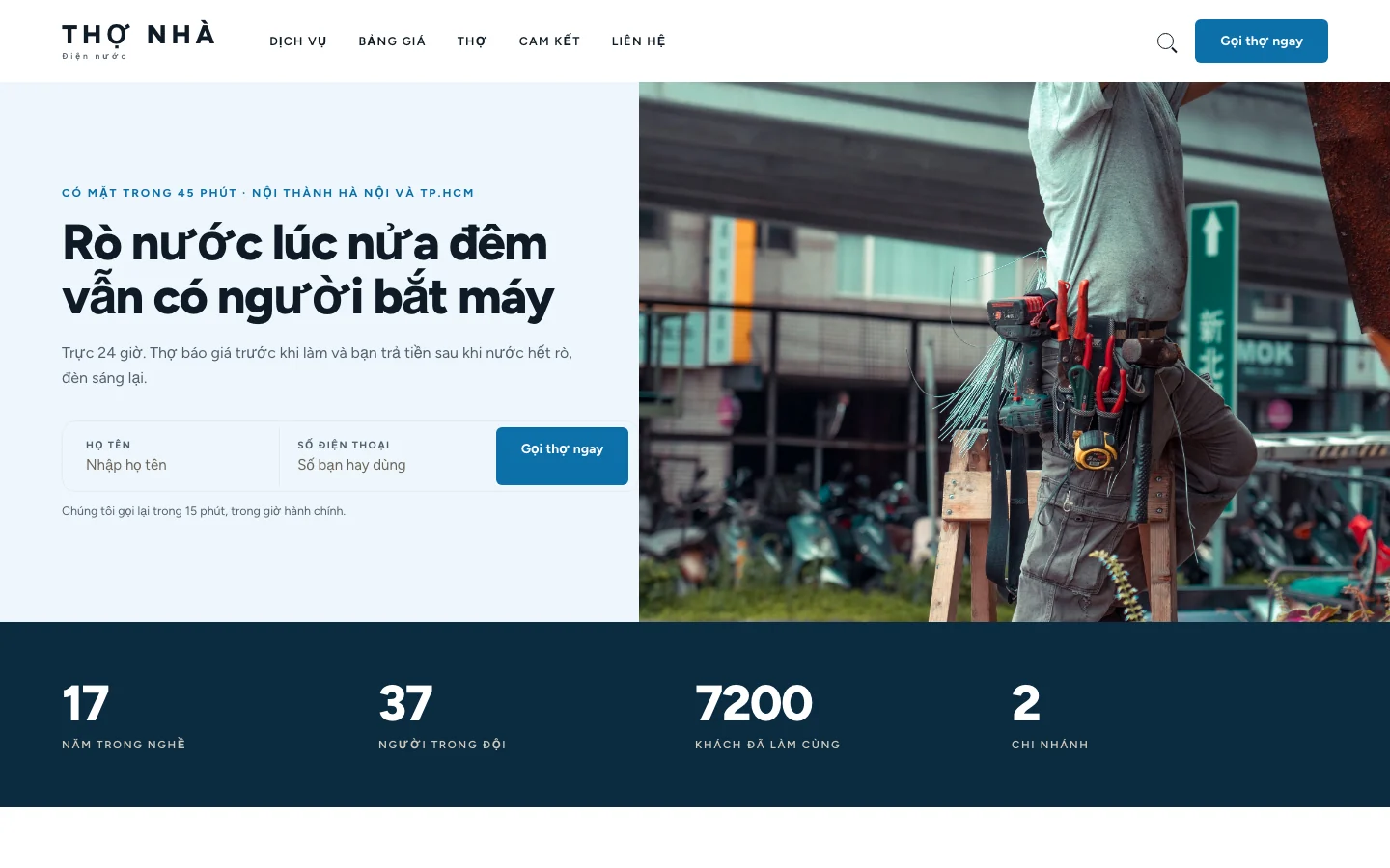 Ảnh xem trước giao diện THỢ NHÀ