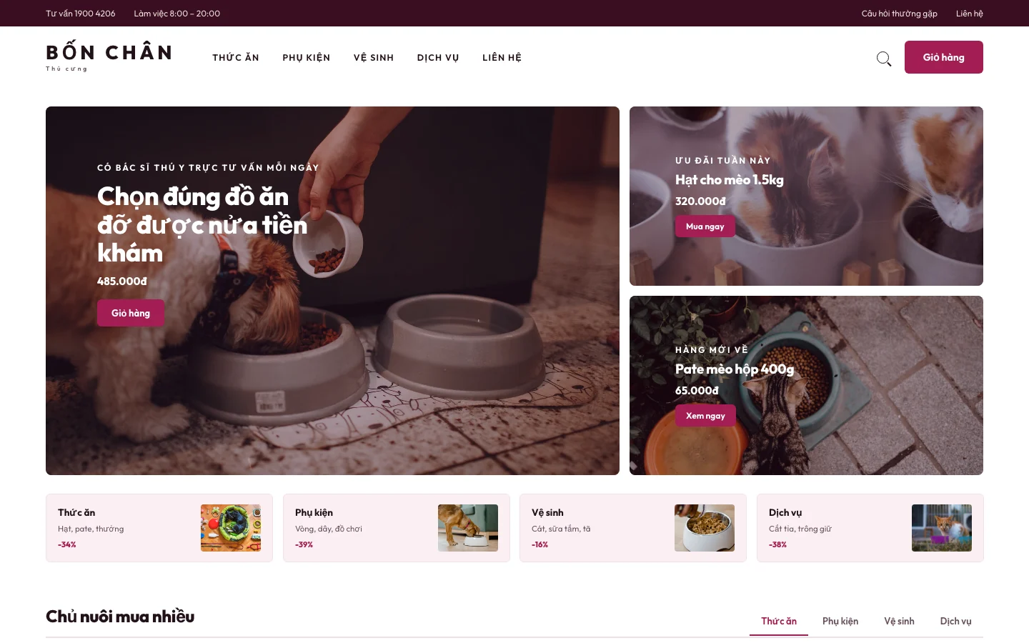 Ảnh xem trước giao diện BỐN CHÂN